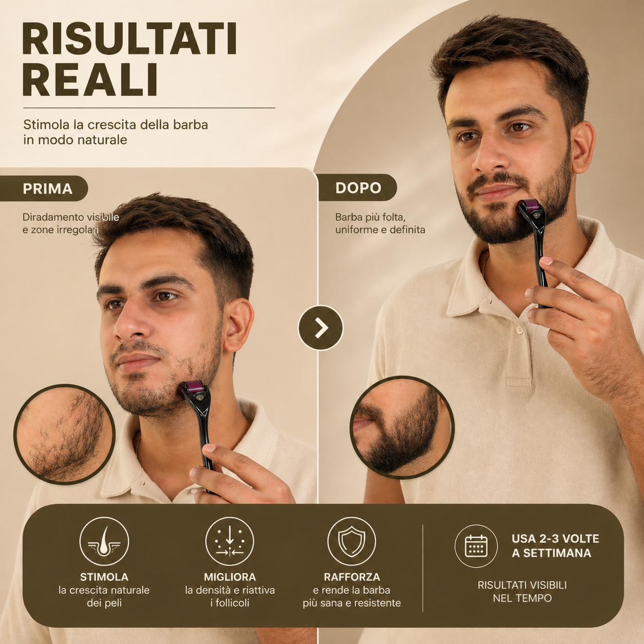 Scalp Roller - Ricrescita Capelli & Barba