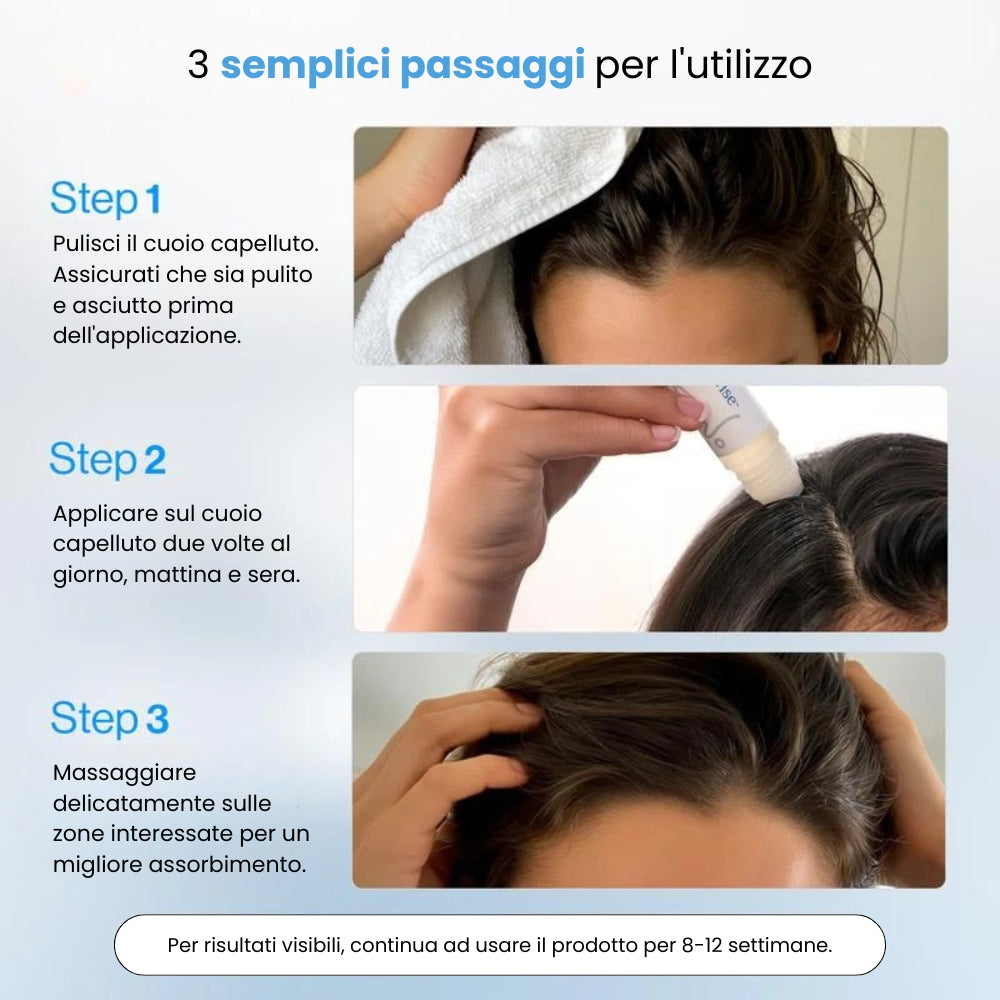 Siero Avanzato per la Ricrescita dei Capelli Roll On (25 ml)
