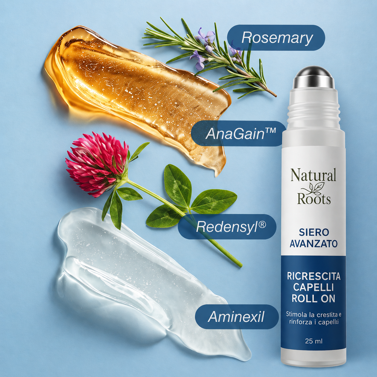 Siero Avanzato per la Ricrescita dei Capelli Roll On (25 ml)
