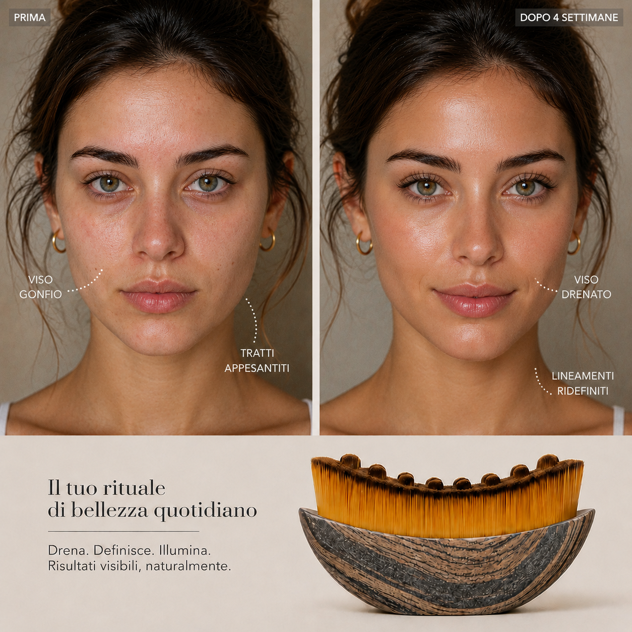 FaceSculpt Massage Brush - Spazzola per il Viso Effetto Lifting