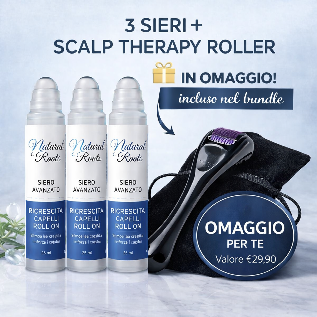 Rituale Completo Crescita Capelli (Scalp Roller GRATIS con 3 Sieri)