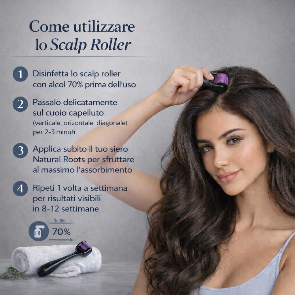 Rituale Completo Crescita Capelli (Scalp Roller GRATIS con 3 Sieri)